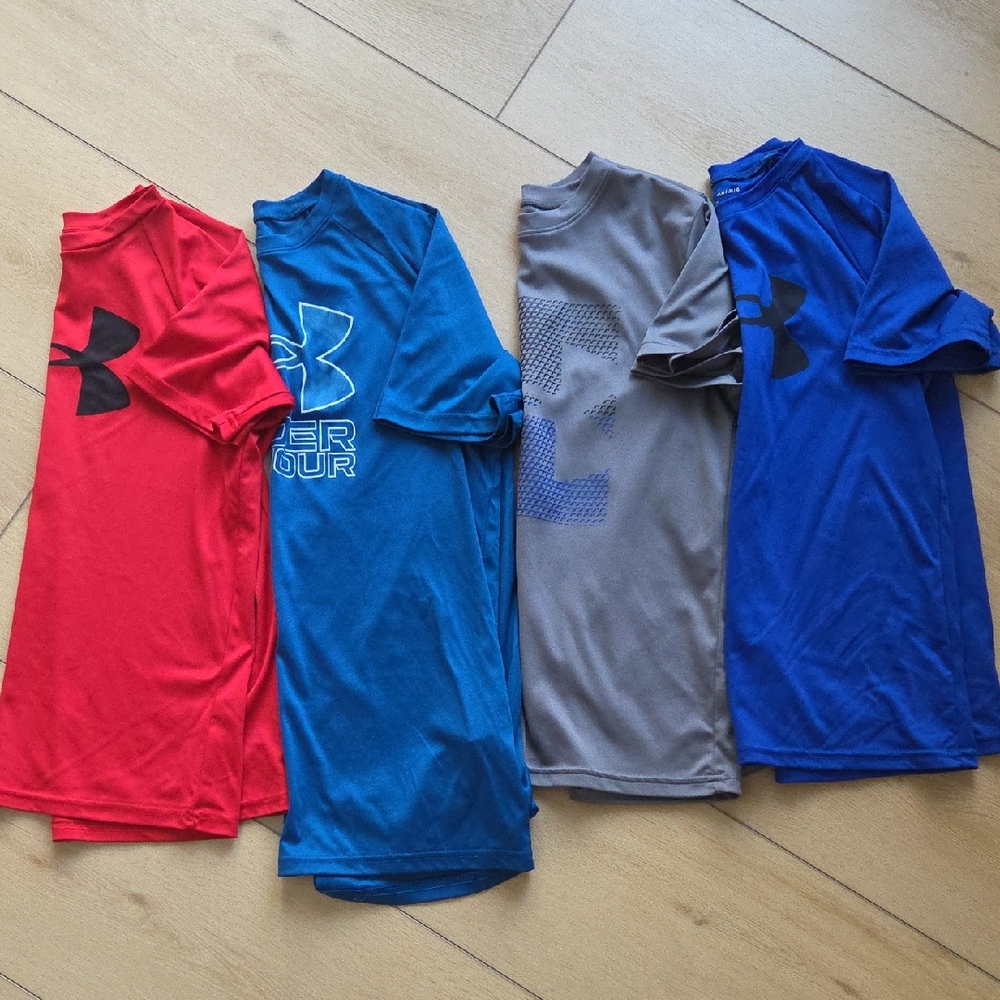 Under Armour Kids' Short Sleeve Tees - Red, Blue, Gray